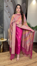 Pure Chiniya Silk Suit with Khaddi Georgette Rangkat Dupatta