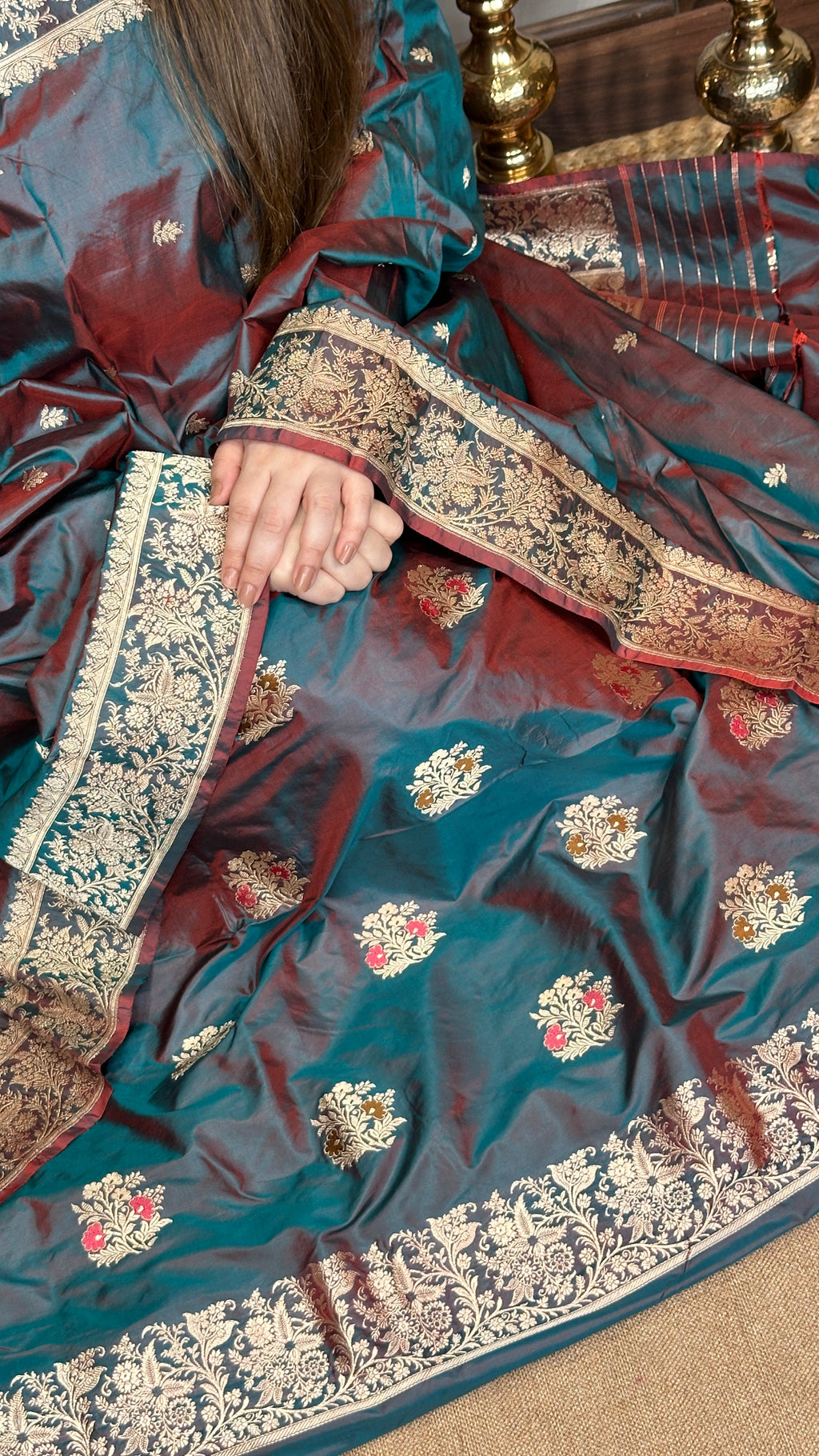 From the Looms of Banaras — Pure Katan Silk Heritage Suit
