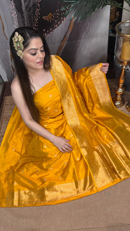 Katan-e-Banaras — Pure Katan Silk Suit in Heritage Minakari Weave