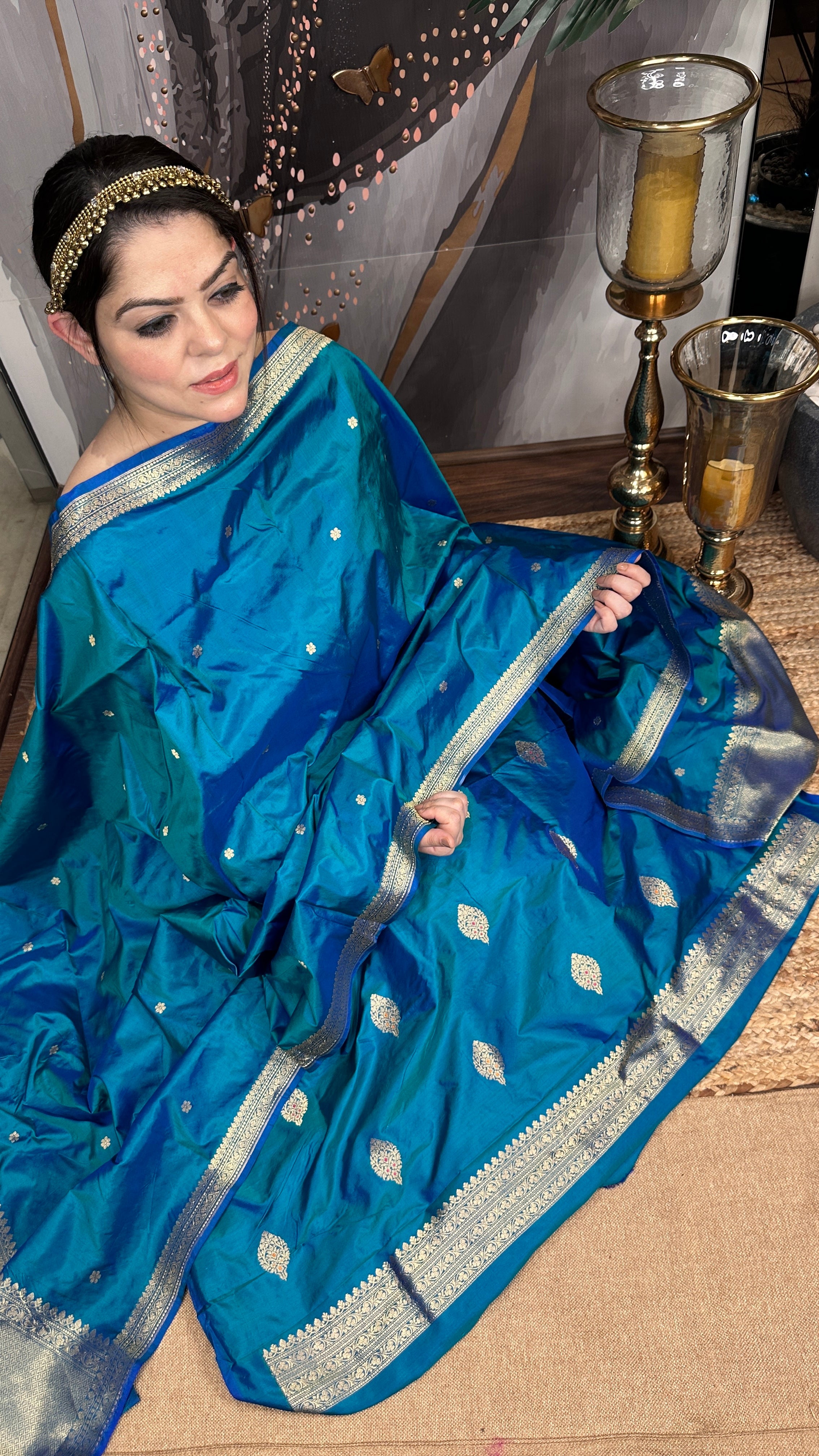 Katan-e-Banaras — Pure Katan Silk Suit in Heritage Minakari Weave