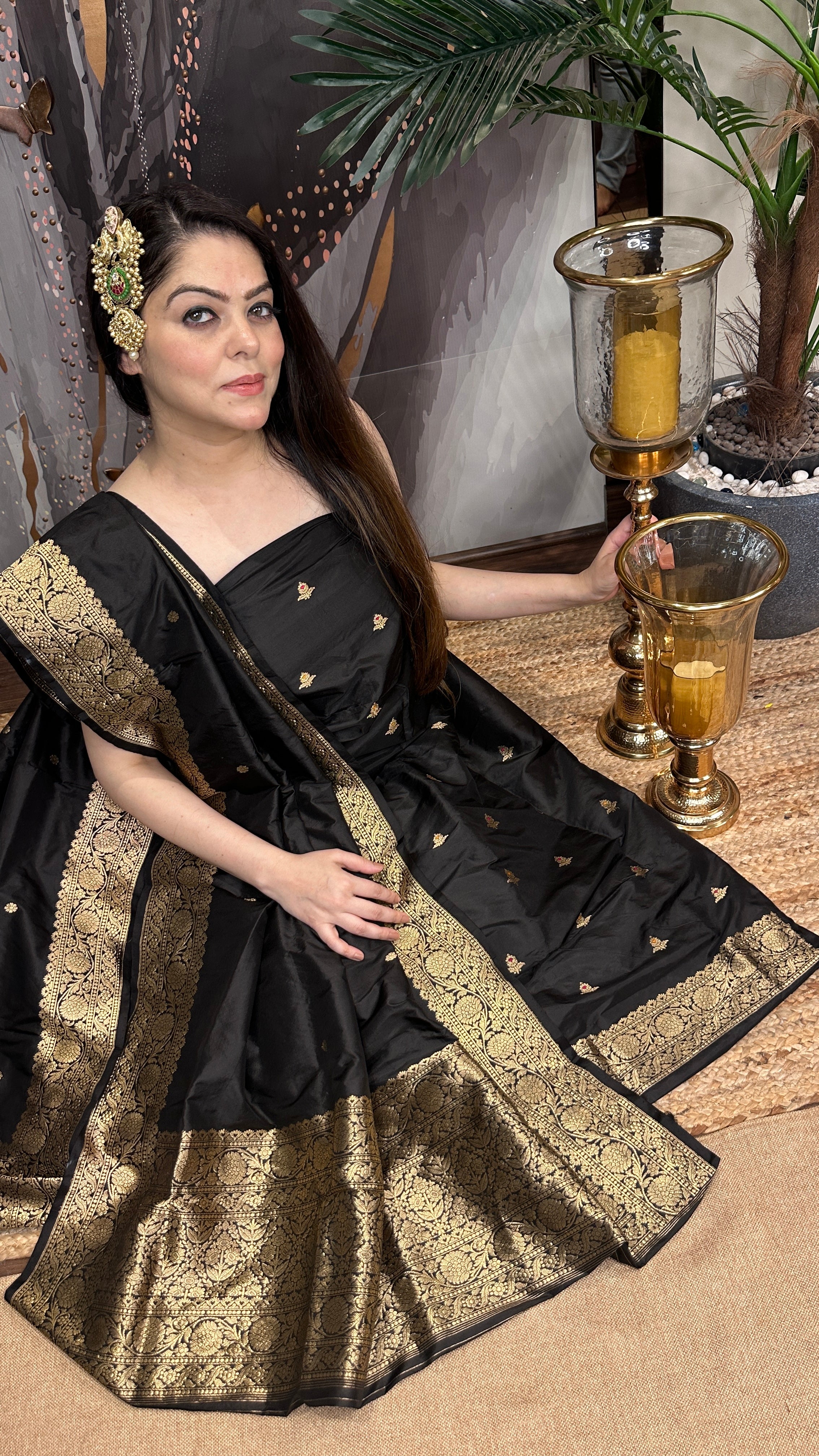 Katan-e-Banaras — Pure Katan Silk Suit in Heritage Minakari Weave