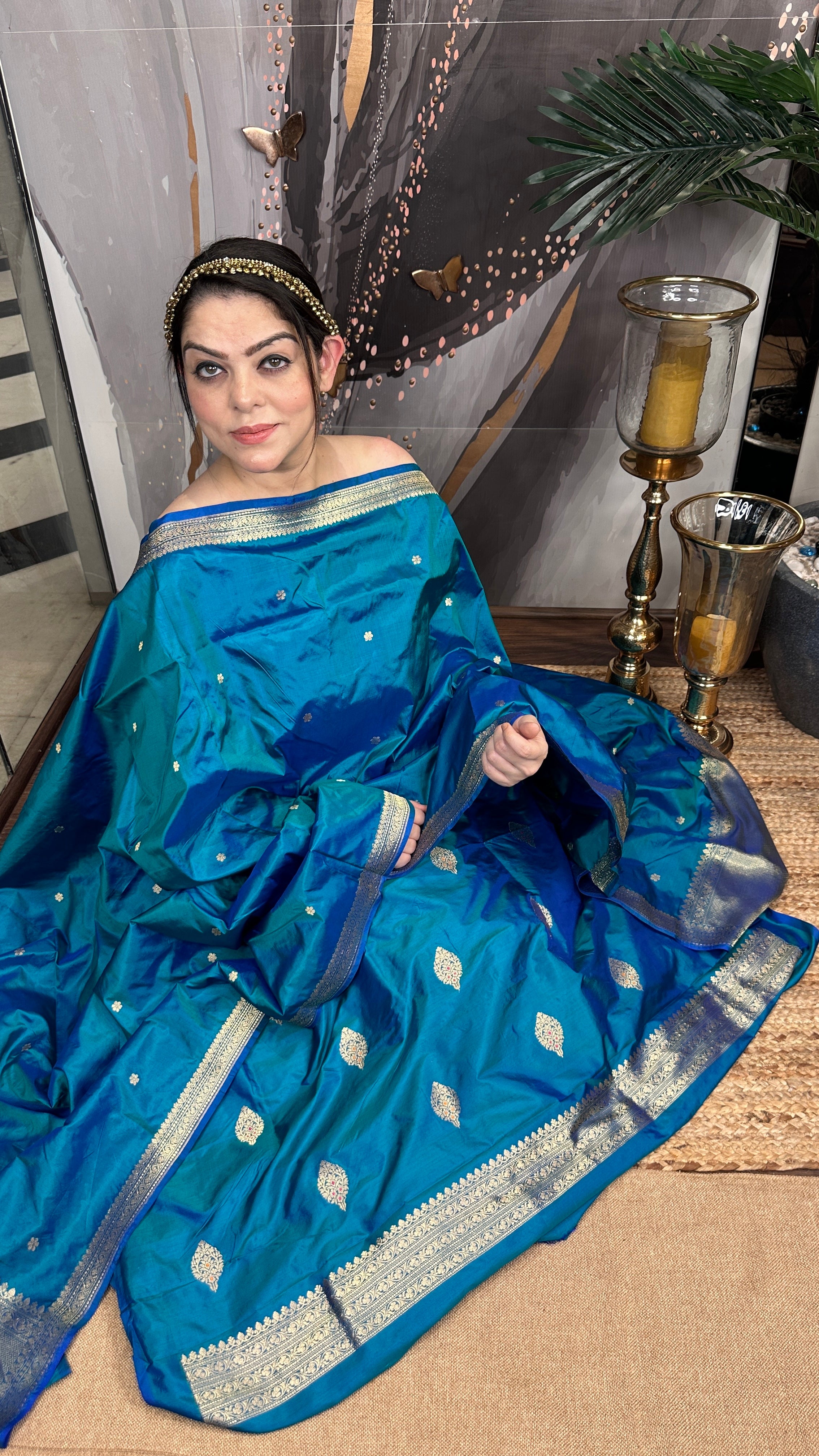 Katan-e-Banaras — Pure Katan Silk Suit in Heritage Minakari Weave