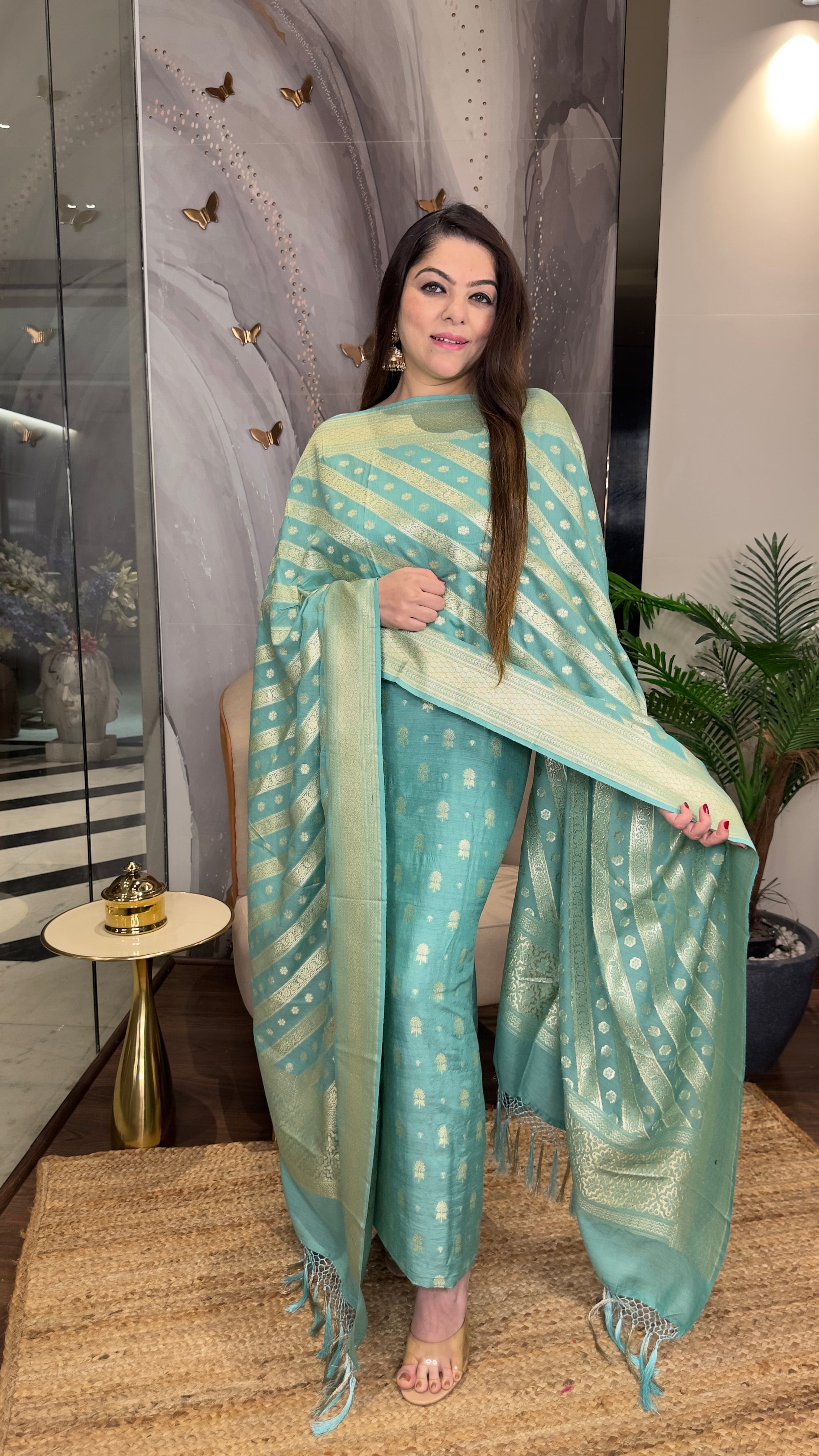 Virasat — Pure Monga Silk Suit