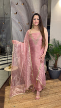 Naazuk — Pure Tissue Silk Hand-Embroidered Suit