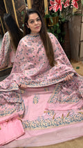 Pure Handloom Cotton Suit with Minakari Work in Pastels