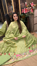 The Fauna Weave — Pure Chanderi Silk Embroidered Suit