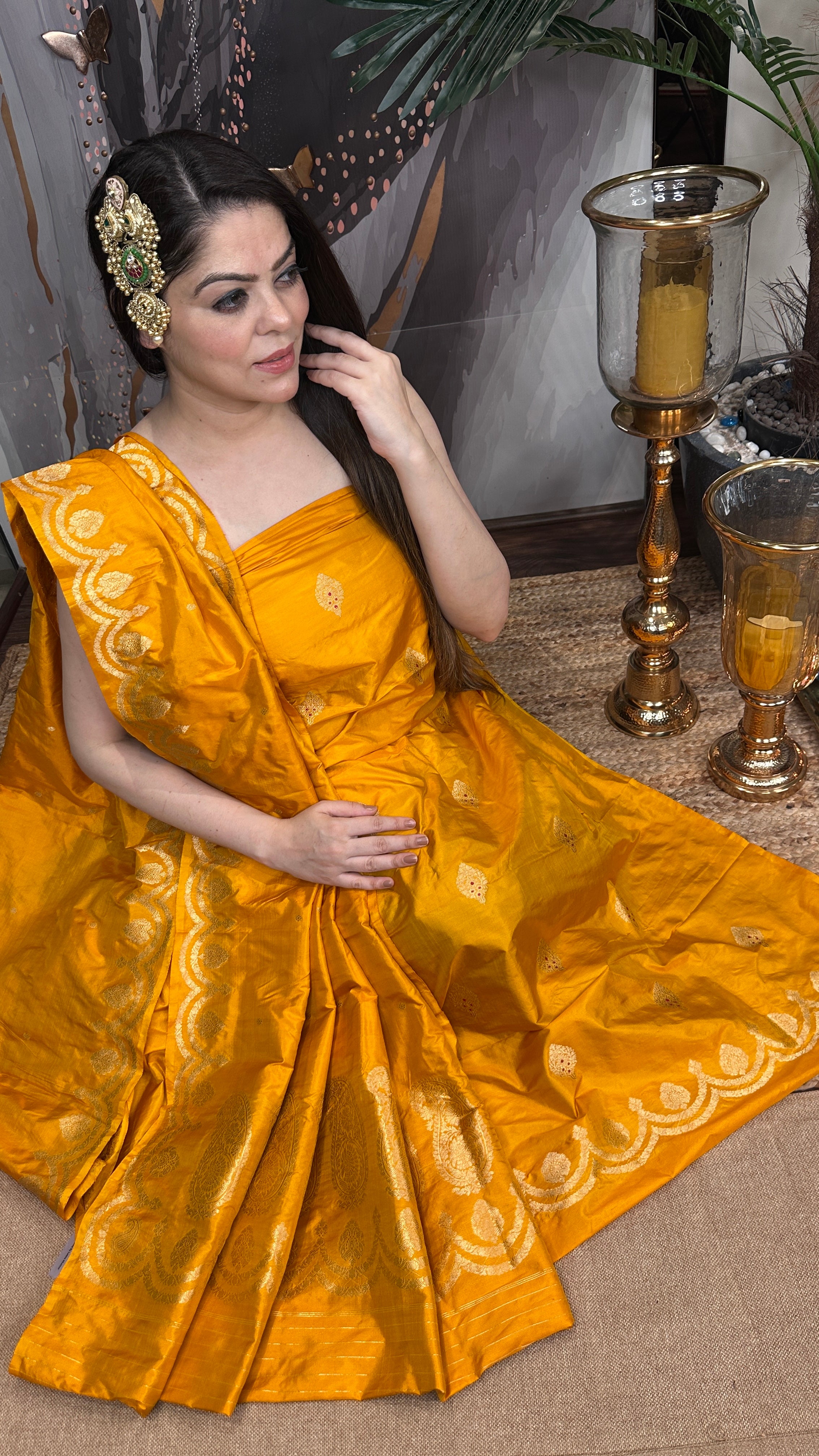 Katan-e-Banaras — Pure Katan Silk Suit in Heritage Minakari Weave