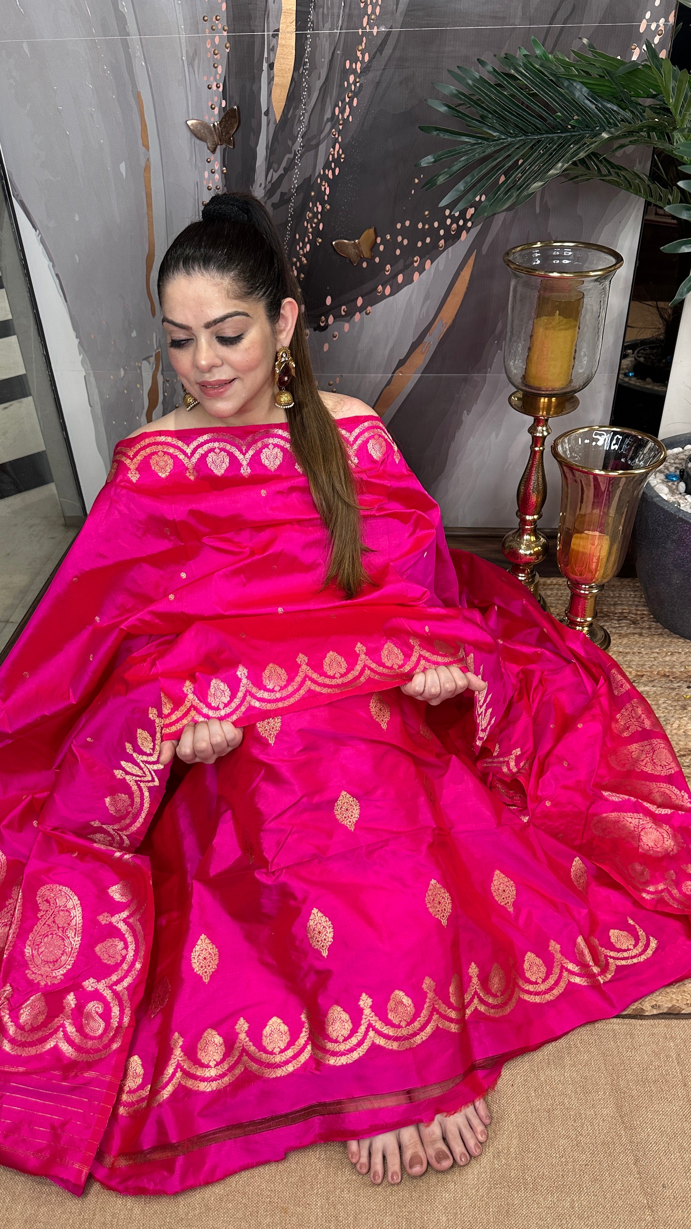 Katan-e-Banaras — Pure Katan Silk Suit in Heritage Minakari Weave