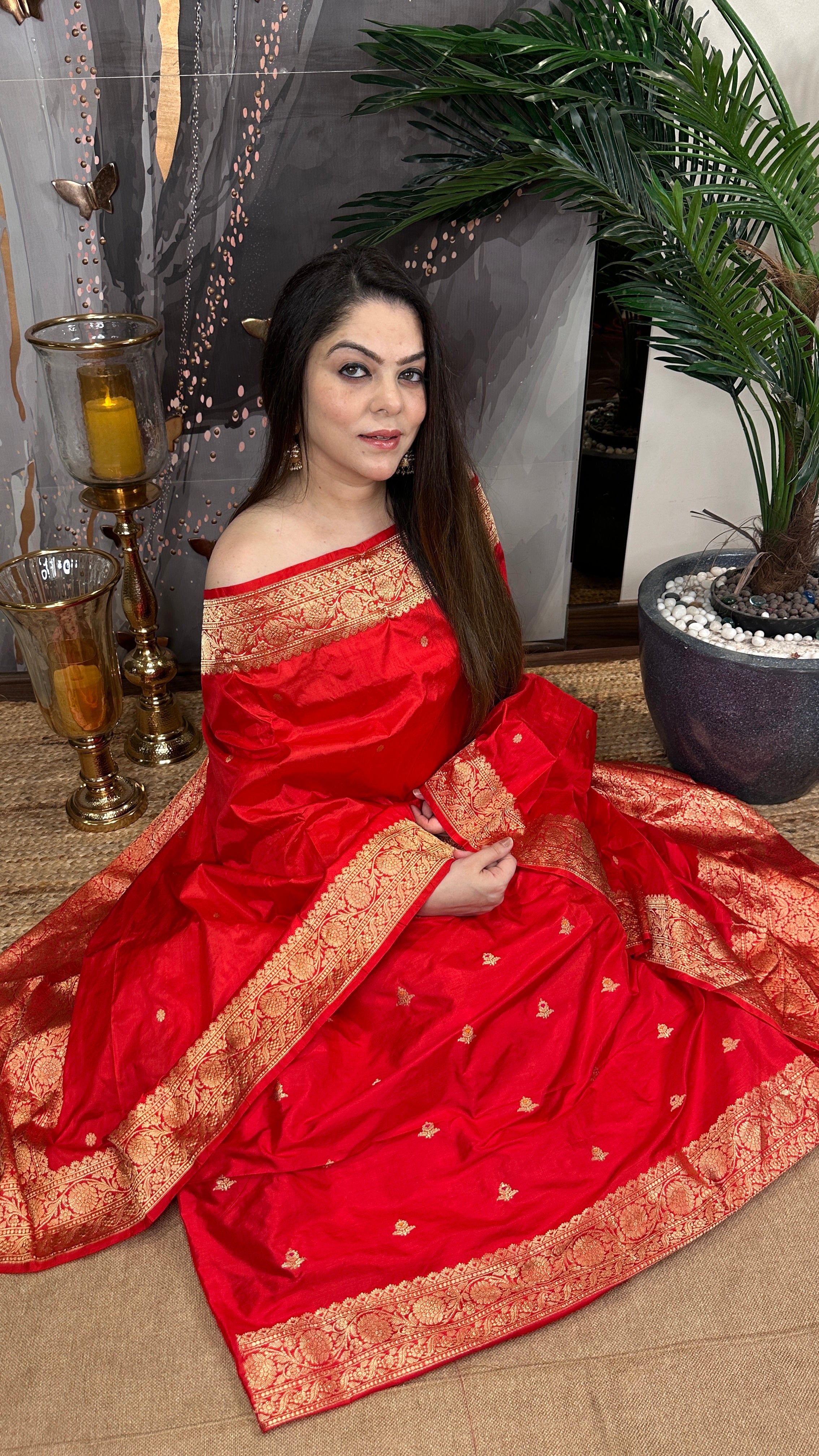 Katan-e-Banaras — Pure Katan Silk Suit in Heritage Minakari Weave