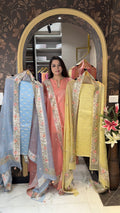 Pure chanderi silk suit with premium organza dupatta