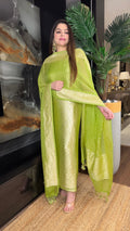 Pure Khaddii Georgette Brocade Look Unstitched Suit