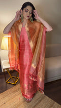 Pure Raw Silk Suit with Pure Kora Silk Rangkart Dupatta