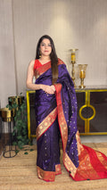 Pure Katan Silk Saree with Kaduva Weave | Handwoven Banarasi Heritage