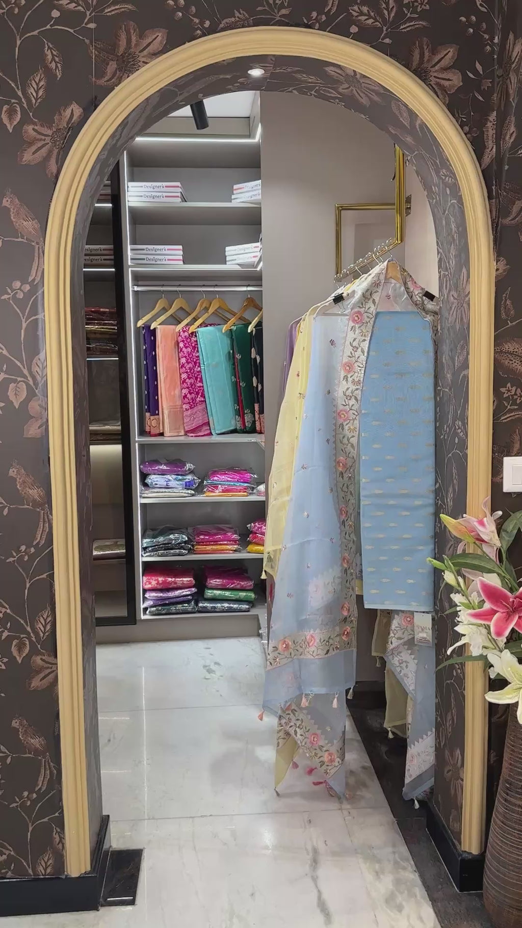 Pure chanderi silk suit with premium organza dupatta