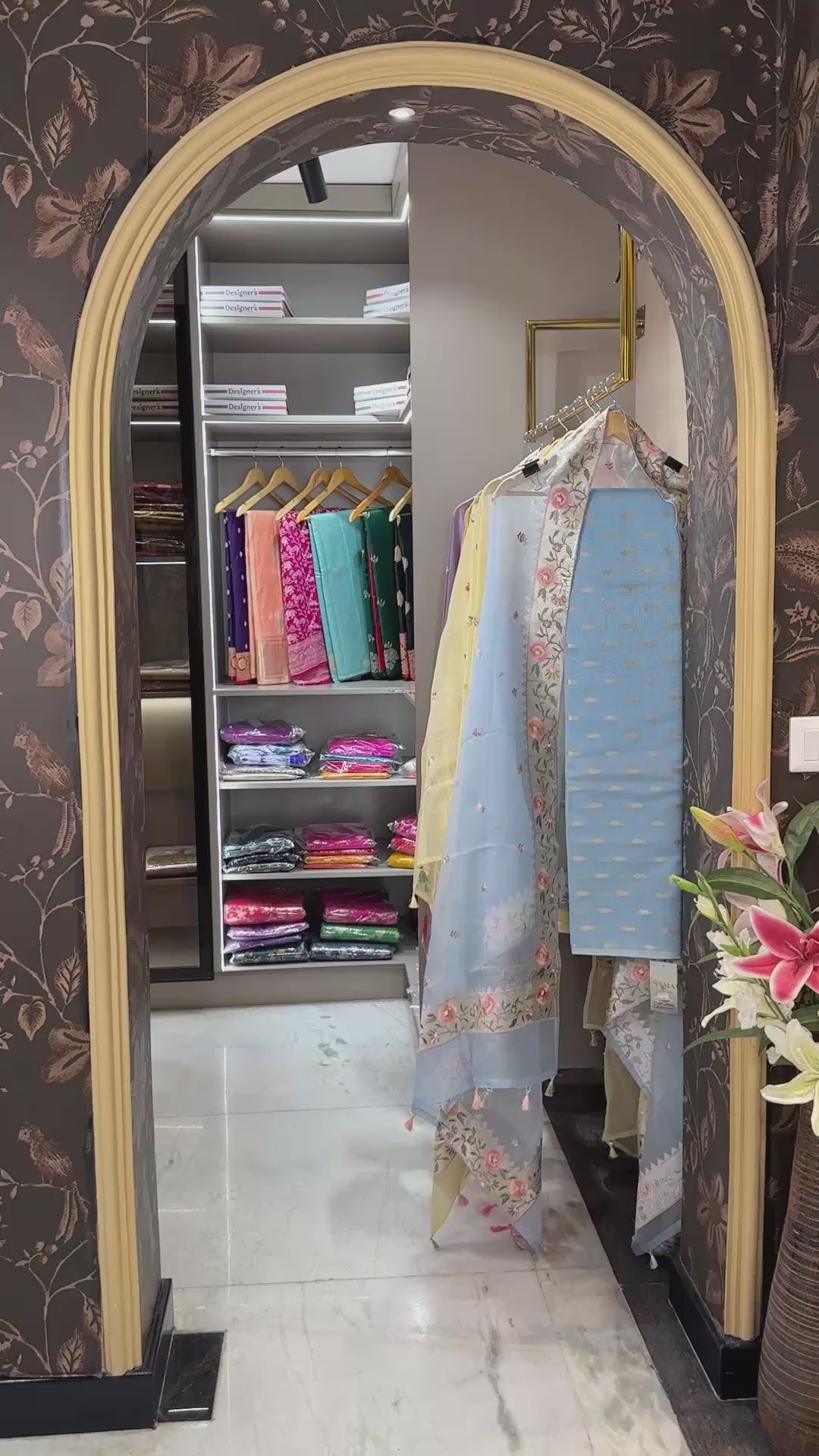 Pure chanderi silk suit with premium organza dupatta