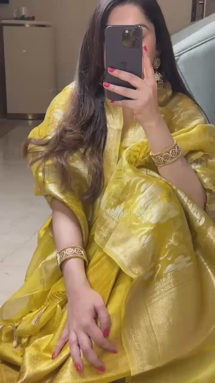 Pure Raw Silk Unstitched Suit Set with Kora Silk Dupatta – Sona Rupa Weave