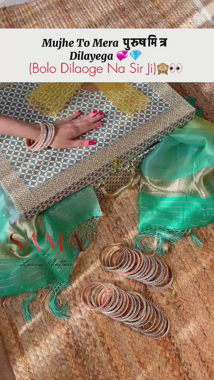 Pure Raw Silk Suit with Handwoven Kora Silk Rangkaat Dupatta | Natural Luxury Ensemble